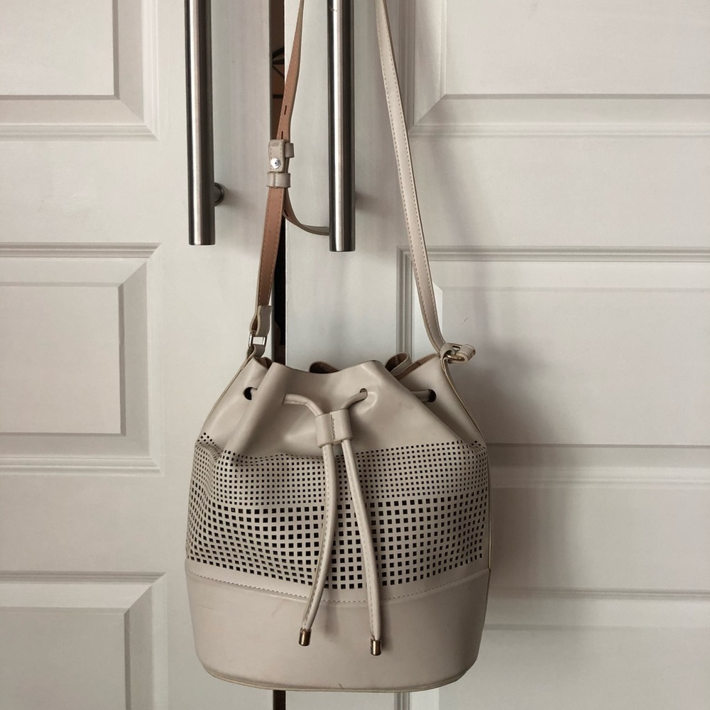 Ivory bucket bag